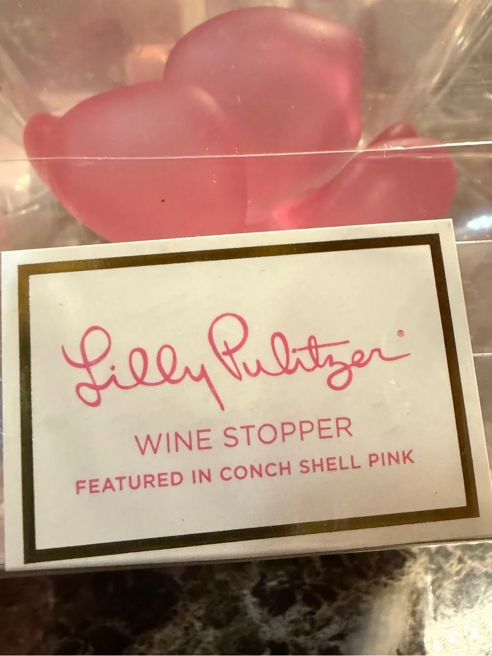 Lilly Pulitzer Flower Wine Stopper… FEATURED IN CONCH SHELL PINK